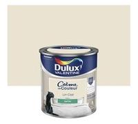 Peinture - DULUX VALENTINE - Crème de Couleur - Satiné - 0,5L - Intérieur - Lin Clair
