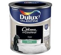 Dulux Valentine Peinture Crème de Couleur Satiné – Mur et boiserie – 0,5 L Noir