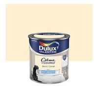 DULUX VALENTINE Peinture mur boiserie mat, DULUX VALENTINE Crème de couleur, blanc cassé, 0.5 litre Blanc G