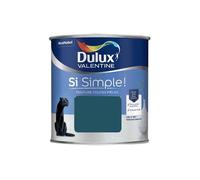 Dulux Valentine Peinture Si Simple Peinture Intérieure Toutes Pièces - Peinture Mur et Plafond, Porte et Plinthe - Couleur : Le Bleu Canard - 0,5 L