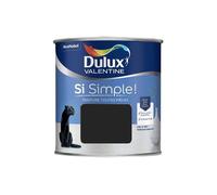 Dulux Valentine Peinture Si Simple Peinture Intérieure Toutes Pièces - Peinture Mur et Plafond, Porte et Plinthe - Couleur : Le Noir - 0,5 L