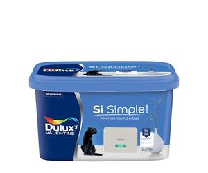 Dulux Valentine Peinture Si Simple Peinture Intérieure Toutes Pièces - Peinture Mur et Plafond, Porte et Plinthe - Couleur : Le Lin Satin - 2,5 L