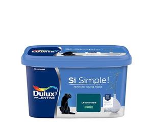 Dulux Valentine Peinture Si Simple Peinture Intérieure Toutes Pièces - Peinture Mur et Plafond, Porte et Plinthe - Couleur : Le Bleu Canard Satin - 2,5 L