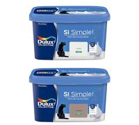 Dulux Valentine Peinture Si Simple Peinture Intérieure Toutes Pièces Satin - Peinture Murs et Plafonds, Portes et Plinthes - Lot de 2 - Couleurs : L'Ivoire & Le Taupe 2,5 L
