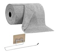 Dulynva Lot de 50 Chiffon Microfibre Rouleau Microfibre Lingette Lavette Cuisine Chiffons de Nettoyage 25 x 25 cm Chiffon Reutilisable Lavable Torchon Microfibres avec Porte Essui Tout Mural (Gris)