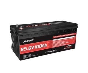 Dumfume Batterie Lithium Lifepo4 24V 100Ah - 15000 Cycles, BMS IntéGré 100A, Parfaite Pour Camping-Car, Solaire, Hors-RéSeau, Alimentation De Secours Domestique