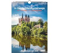 DUMONT - En Allemagne sur la route 2026 - Calendrier hebdomadaire 21 x 30 cm, calendrier mural avec 53 destinations, pour les amoureux de la nature et de la culture : avec 53 conseils de loisirs et