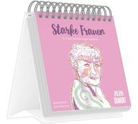 DUMONT - Femmes fortes 2026 - Calendrier de bureau 17 x 16 cm avec 53 illustrations d'Anna Marshall & citations motivantes, calendrier de présentation inspirant : 53 femmes et leurs pensées