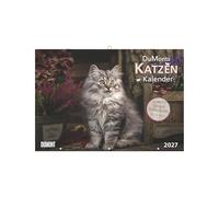DuMonts Katzen Kalender 2027: Wandkalender 42x29 cm (42x58 cm geöffnet) mit Notizkalendarium, 12 Katzenportraits und literarischen Geschichten