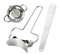 Dumpling Maker - 3 Pieces Stainless Steel Food Grade Homemade Cutter | Empanadas Maker Press for Baking Cake Candy Chocolate Soap Candle Art Crafting Party Classroom Home