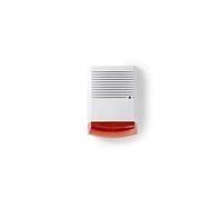 DUMSS20WT Sirène de Sécurité Factice, IP44, Blanc/Orange