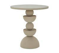 DUNE - Table d'appoint avec plateau miroir D45 Beige