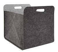 DuneDesign Boîte de Rangement Feutre 33x33x38 cm Panier Feutrine Étagère Gris