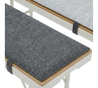 DuneDesign Lot de 2 Coussins Banc Brasserie en Feutre 180x28cm - Réversible Bicolore - Assise Pliable 10mm Épaisseur - Housse Siège Extérieur Jardin Pub Fête Oktoberfest Confort Terrasse Jardin Salon
