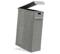 DuneDesign - Panier à Linge avec Couvercle - Cadre Pliable de 50L- 20x40x60 cm - Bac de Rangement Stable Résistant - Poignée de Transport Solide - Utilisation Buanderie Salle de Bain Chambre à Coucher