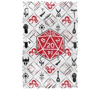 Dungeons & Dragons D20 Pattern Plaid Ultra Doux au Toucher Soyeux - 91 x 147 cm