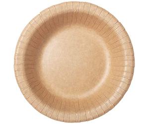 Duni Ecoecho 192376 Lot de 20 assiettes creuses en carton bio avec revêtement marron Diamètre env. 19 cm Capacité 50 cl