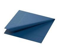 Duni Lot de 250 serviettes en papier triple épaisseur pour cocktail Bleu foncé 24 x 24 cm