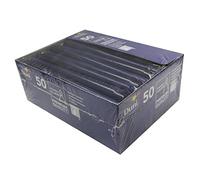 Duni Lot de 50 bougies pour chandelier Bleu foncé 25 cm
