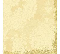 Duni Lot de 50 serviettes 4 plis pliage 1/4 40 x 40 cm royal Cream, classique