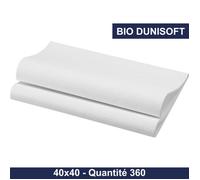 DUNI - Serviettes de table Bio Dunisoft - 40x40cm - Blanc X360