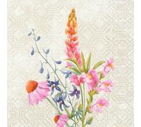 Duni Serviettes En Papier 3 Plis 33 x 33 Cm Floret Lot De 250