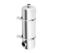 DunleyMin Échangeur de chaleur en acier inoxydable pour piscine (13 x 48 cm | Échangeur de chaleur de piscine - Chauffage solaire avec structure à soufflet - Installation verticale et horizontale - Pour