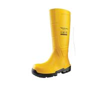 DUNLOP JobGuard S5 - Bottes de travail pour hommes et femmes - Bottes de sécurité - Imperméable - Embout en acier - Antidérapant SRC - Résistant aux produits chimiques - Jaune - Pointures 46