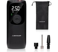 Dunlop Pompe à air électrique Compresseur de batterie avec USB-C - Pompe à vélo toutes valves - Compresseur 10 Bar - Noir