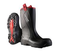 DUNLOP Protective Footwear, C762043.CH, Purofort+ Rugged Full Safety, Noir/Rouge, Taille 43 EU