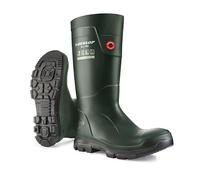DUNLOP TerraPRO - Bottes de travail pour hommes et femmes - Bottes de sécurité imperméables avec embout souple - Résistantes aux agents chimiques et antidérapantes - Vert/noir - Pointures 44