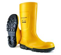 DUNLOP Work-It S5 - Bottes de travail pour hommes et femmes - Bottes de sécurité - Imperméable - PVC - Embout en acier - Antidérapant - Jaune - Pointures 49