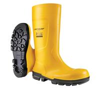 DUNLOP Work-It S5 - Bottes de travail pour hommes et femmes - Bottes de sécurité - Imperméable - PVC - Embout en acier - Antidérapant - Jaune - Pointures 46