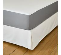 Dunlopillo - Alèse & Protège-Matelas Imperméable - Collection Tencel Mesh Blanc Gris Clair 140x190 cm - Jersey Tencel & Enduction Polyuréthane 160 g/m² - Bonnet Extensible - Lavable 40°C