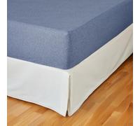 Dunlopillo - Drap-Housse & Protège-Matelas Imperméable 2 en 1 Bleu Clair 140x190 cm - Jersey Tencel & Enduction Polyuréthane 180 g/m²- Bonnet Extensible - Lavable 60°C