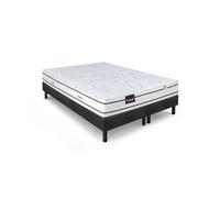 DUNLOPILLO LAVANDE ENSEMBLE 180 X 200 - MATELAS + 2 SOMMIERS FONCÉ - EP 21 CM - LATEX NATUREL - LATTES PASSIVES - FABRIQUÉ EN