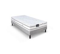 DUNLOPILLO LAVANDE ENSEMBLE 90 X 190 - MATELAS + SOMMIER CLAIR - EP 21 CM - LATEX NATUREL - LATTES PASSIVES - FABRIQUÉ EN FRANC