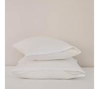 Dunlopillo - Lot de 2 Protège Oreillers - Imperméables Blanc 50x70 cm | Jersey Tencel & Enduction en polyuréthane - Rectangulaire - Fermeture zippée - Absorbant Souple & Respirant - Lavable 40°C
