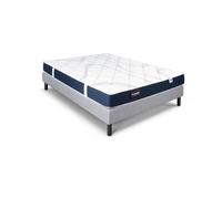 DUNLOPILLO MAGNOLIA ENSEMBLE 160 X 200 - MATELAS + SOMMIER CLAIR - EP 18 CM - MOUSSE - LATTES PASSIVES - FABRIQUÉ EN FRANCE