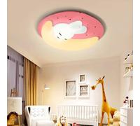 DUNMW Créatif Lapin LED Plafonnier Fantasy Cartoon Chambre d'Enfants Lustre pour Garçons, Filles Chambre, Chambre d'Enfants, 3 Éclairage, 18.3', 40W