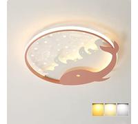 DUNMW Creux Dauphin LED Plafonnier Chambre d'Enfant, 3 Éclairage, 15.9'', 28W