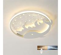 DUNMW Creux Dauphin LED Plafonnier Chambre d'Enfant Plafonnier Lustre pour Garçons et Filles Chambre, Chambre d'Enfants, Gradation en Continu, 15,9'', 28W
