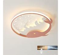 DUNMW Creux Dauphin LED Plafonnier Chambre d'Enfant Plafonnier Lustre pour Garçons et Filles Chambre, Chambre d'Enfants, Gradation en Continu, 15,9'', 28W