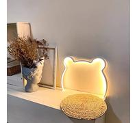 DUNMW LED Ours Applique Murale Veilleuse Chambre d'enfant Mignonne Applique Murale Lampe de Nuit Décoration Lampe de Chevet Lampe de Table pour Chambre, Chargement USB, Dimmable