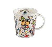 Dunoon Benmore Blingers Tasse en porcelaine fine Motif chat Doré 22 carats 0,75 l