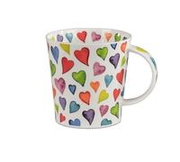 Dunoon Benmore Tasse Jumbo en porcelaine anglaise Motif cœurs 0,75 l