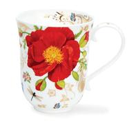 Dunoon Braemar Tasse en porcelaine anglaise Motif coquelicot Rouge vintage 0,33 l