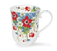 Dunoon Braemar Tasse en porcelaine anglaise Motif jardin vintage Anémone 0,33 l