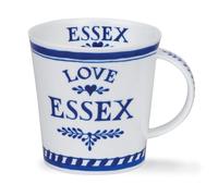 Dunoon Caingorm Love Essex Mug en porcelaine fine Bleu/blanc