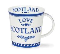 Dunoon Caingorm Love Scotland Mug en porcelaine fine Bleu/blanc